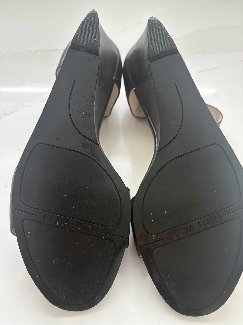 Nine West Black Leather Ankle-Strap Wedge Sandals.PACKURBAGS.  Women Size 9M $20